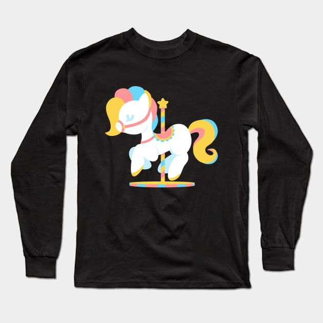 Carousel horse Long Sleeve T-Shirt by AeroHail